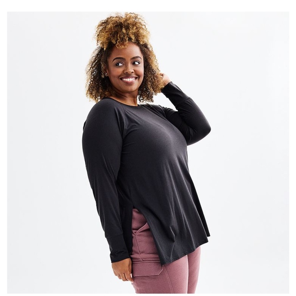 Tek Gear Women's Charcoal Long Sleeve Top